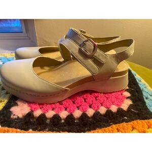 Dansko Rissa Ivory Sandals Mary Jane Comfort Size 39/ US 8.5-9